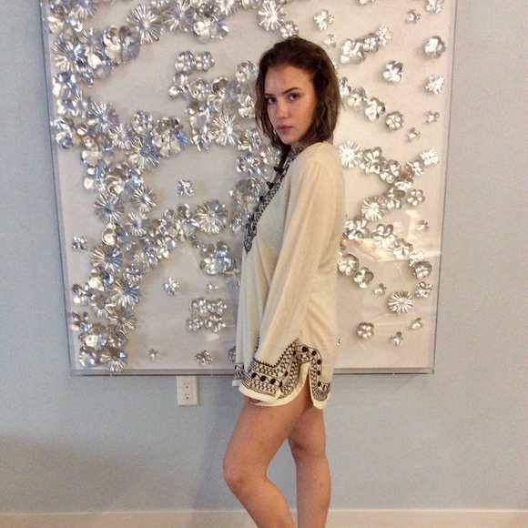 NWT Lucky Brand tunic cream size Small. Ref#1 - Picture 2 of 2